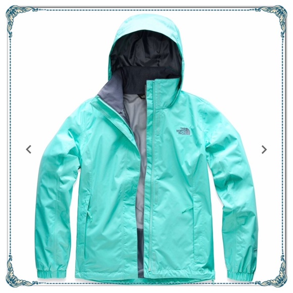 mint blue north face